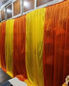BMLP Orange, Yellow Tent Decoration Curtain 15*10 Feet