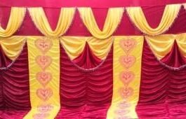 BMLP Red, Yellow TENT DESIGNER CURTAIN
