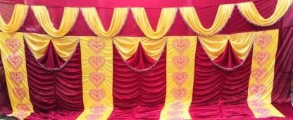 BMLP Red, Yellow TENT DESIGNER CURTAIN