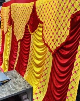 BMLP Red, Yellow Tent Decoration Curtain