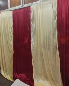 BMLP Maroon & Cream Tent Decoration Parda 15*10 Feet