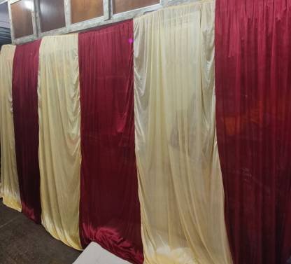 BMLP Maroon & Cream Tent Decoration Parda 15*10 Feet