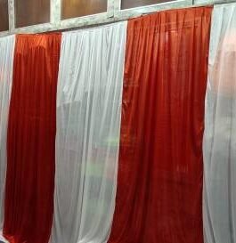 BMLP White & Red Tent Decoration Parda 15*10 Feet