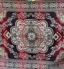 BMLP Red Synthetic Carpet(5 ft,  X 7 ft, Rectangle)