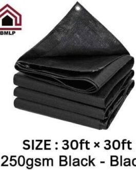 BMLP Tarpaulin Waterproof Heavy Duty 30 ft * 30 ft Tent – For 40 Persons(Black)