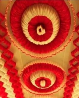 BMLP Tent Decoration Ceiling 20 * 20 Tent – For Marriage function, Anniversary, Birthday parties(Red, Yellow)