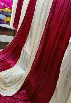 BMLP Tent decoraton parda 15*10 feet(Red, Cream)