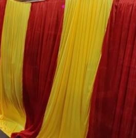 BMLP Tent Designer Curtain 15*10 feet(Red, Yellow)