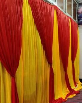 BMLP Tent Designer Parda 15*10 feet(Yellow, Red)